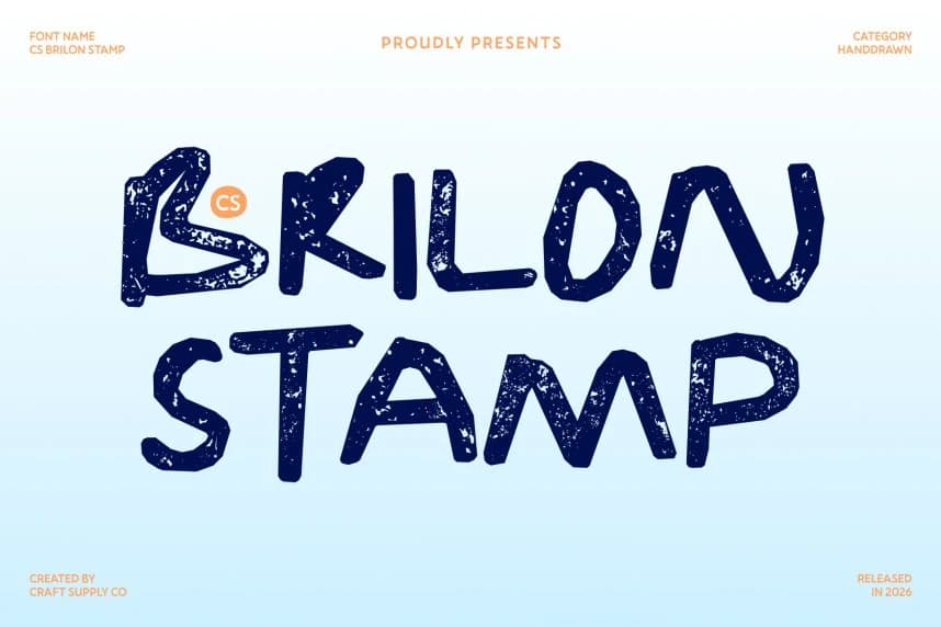 CS Brilon Stamp Font – Sans Serif creative asset