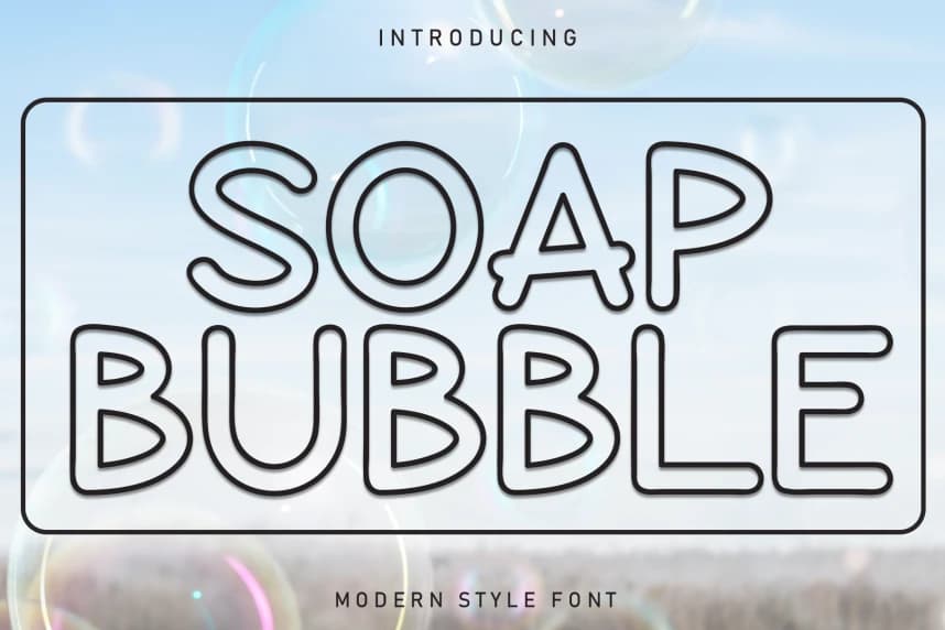 Soap Bubble display Font