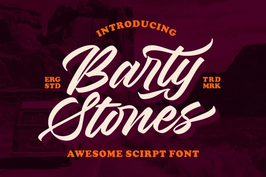 Barty Stones Yazı Tipi – Script creative asset