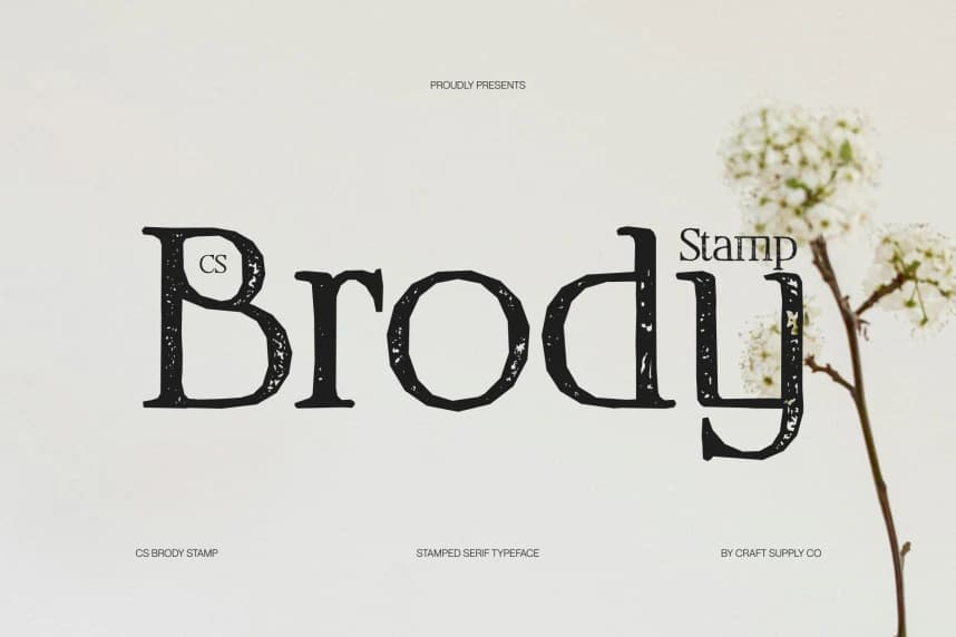CS Brody Stamp Font – Serif creative asset