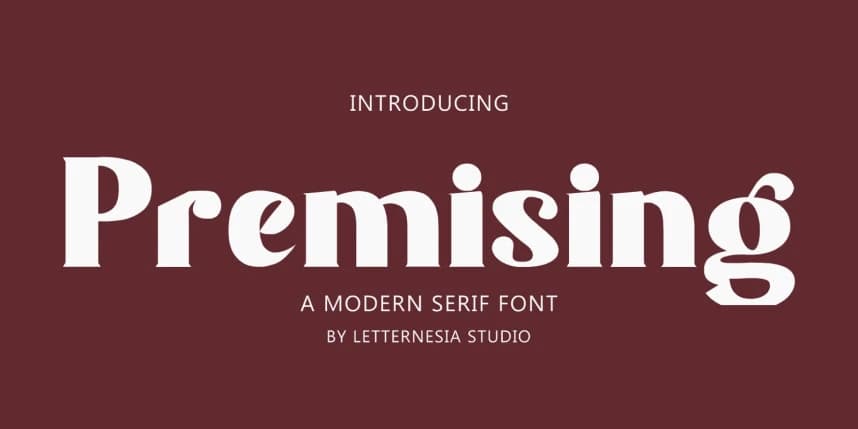 Premising Font – Display creative asset