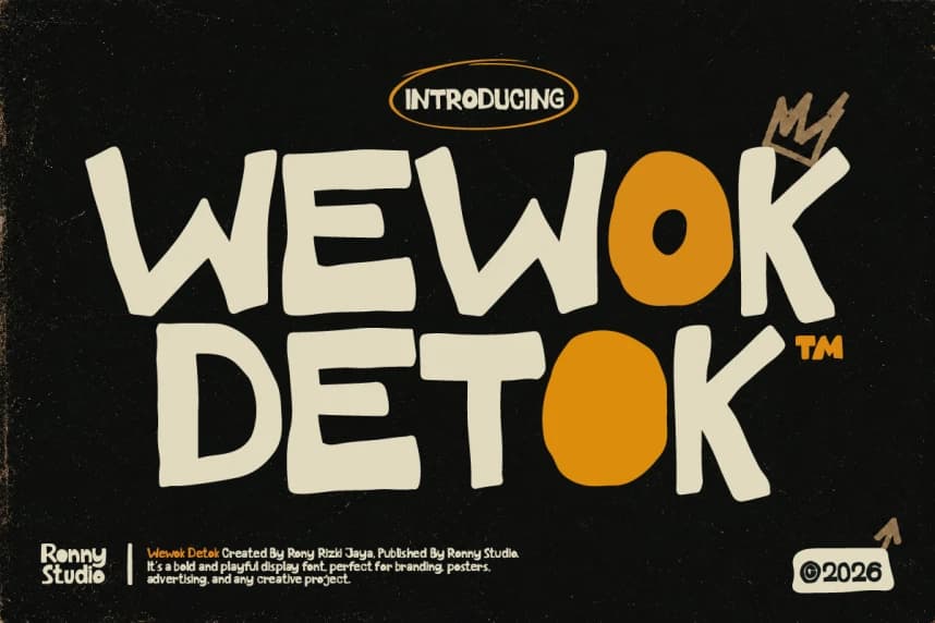 Wewok Detok – Bold Playful Display Font – Display creative asset