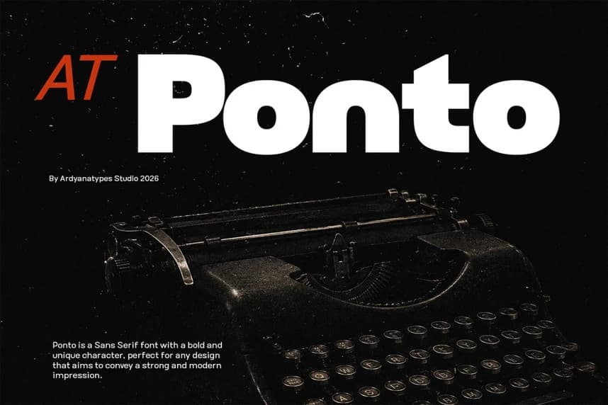 AT Ponto Font – Display creative asset
