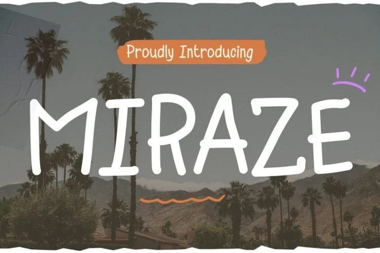 Miraze Playful Font – Handwritten creative asset