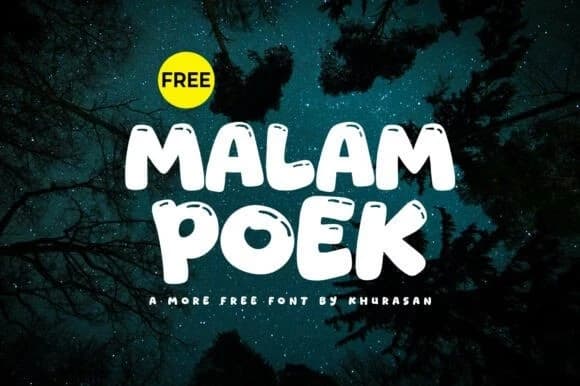 Malam Poek Font – Display creative asset
