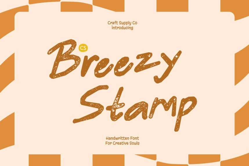 CS Breezy Stamp Font