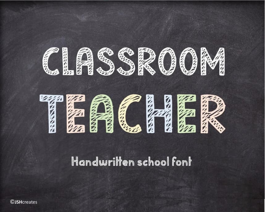 Classroom Teacher Font – Display creative asset