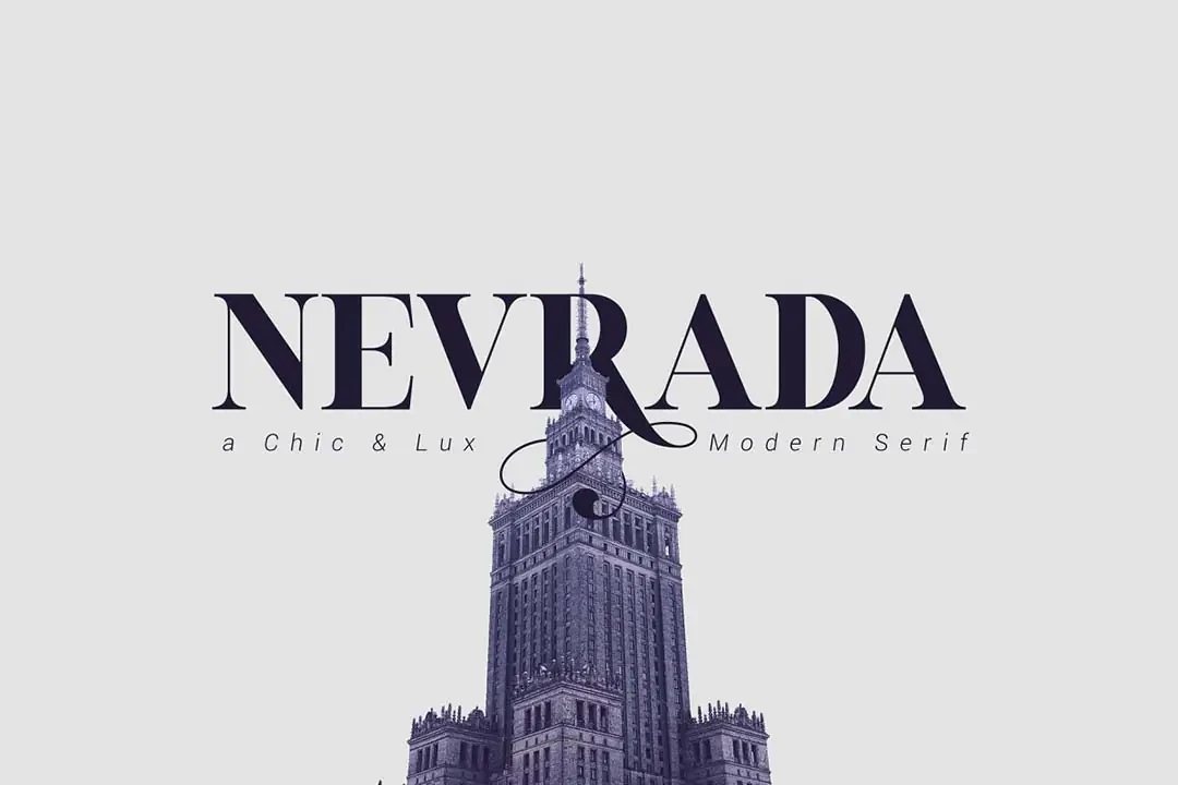 Nevrada Luxurious Serif Font Sample – Serif creative asset