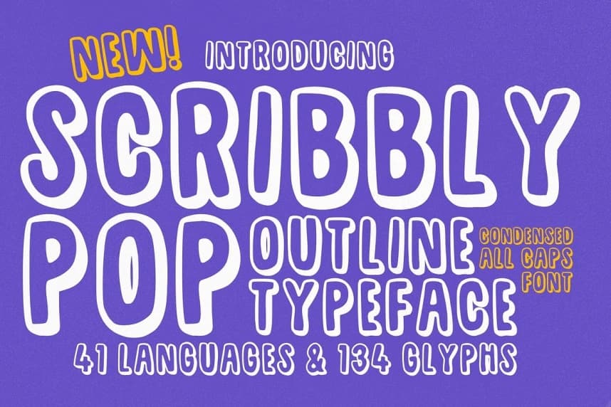 Scribbly Pop Font – Görüntü creative asset