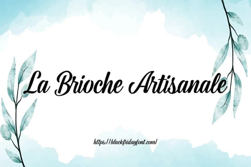 La Brioche Artisanale Yazı Tipi – Script creative asset