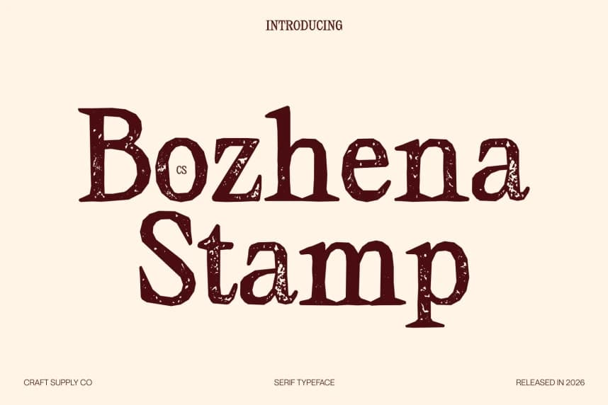 CS Bozhena Stamp Font