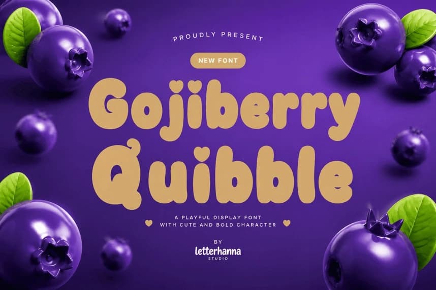 Gojiberry Quibble Font – Display creative asset