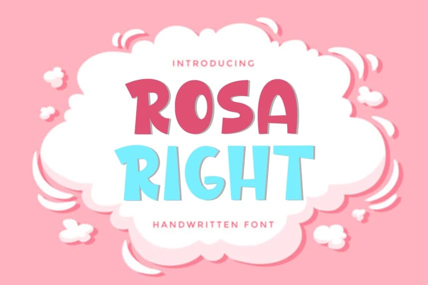 Rosa Right Script Font