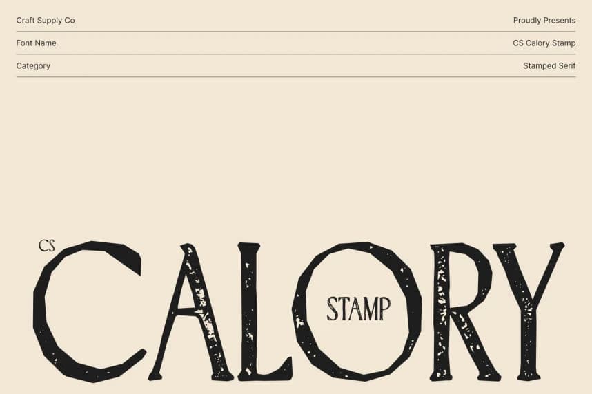 CS Calory Stamp Font – Serif creative asset