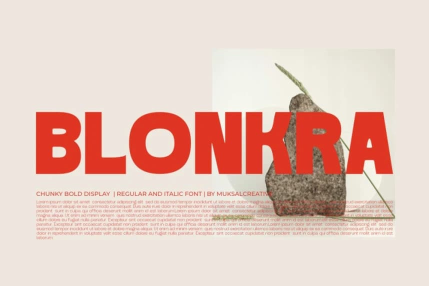 Blonkra Font – Display creative asset
