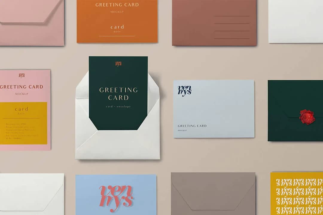 Tebrik Kartı PSD Mockup – Mockuplar creative asset