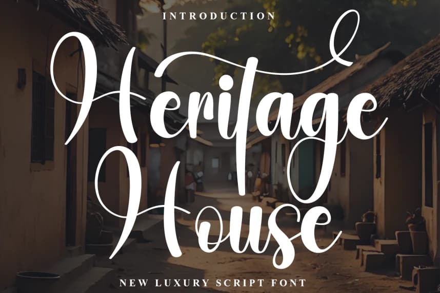 Heritage House – Elegant Handwritten Font – Handwritten creative asset