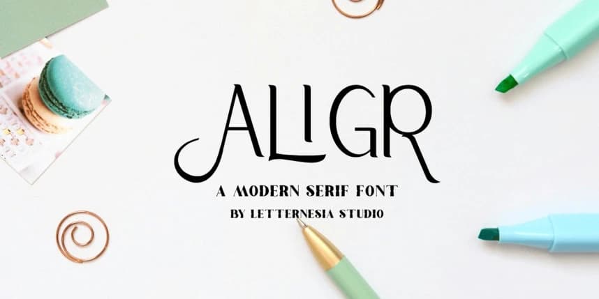 Aligr Font – Display creative asset