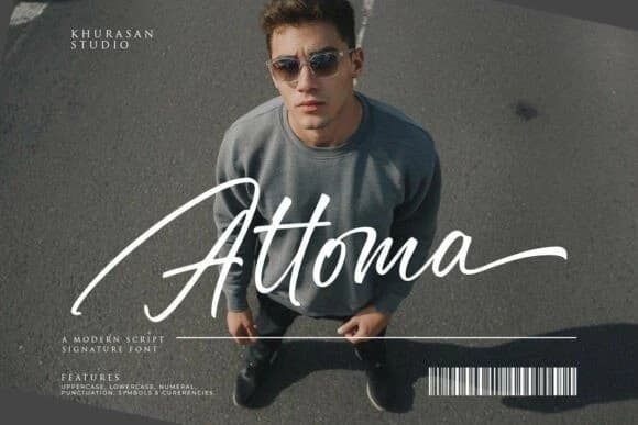 Attoma Script Font – Handwritten creative asset