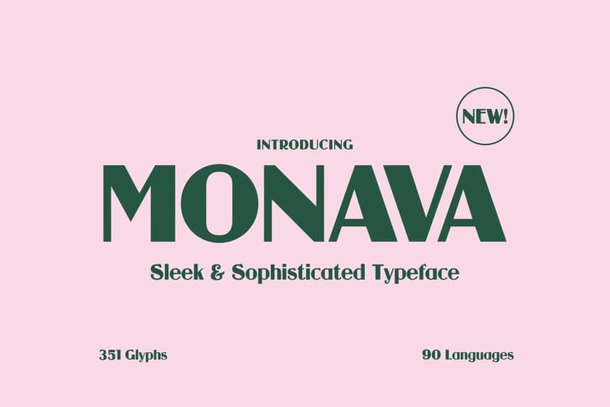 Monava Font – Display creative asset
