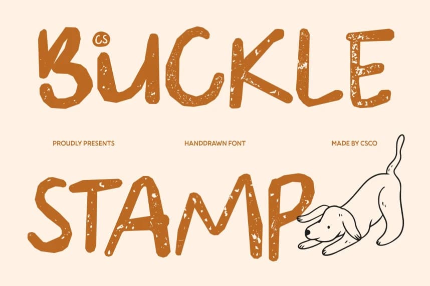 CS Buckle Stamp Font – Görüntü creative asset