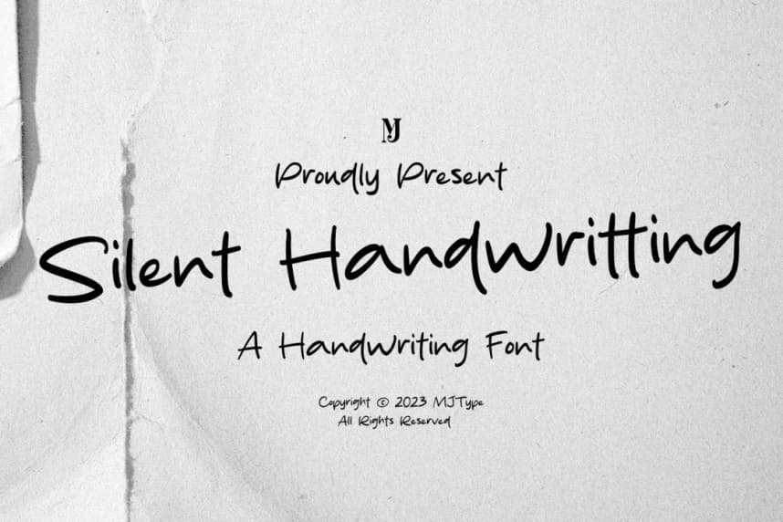 Silent Handwritting Font – Handwritten creative asset