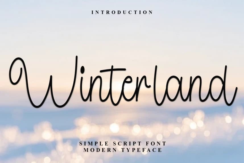 Winterland – Natural Script Handwritten Font – Handwritten creative asset