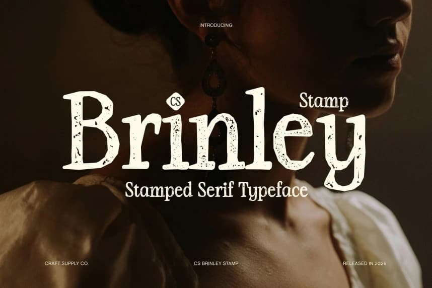 CS Brinley Stamp Font – Serif creative asset