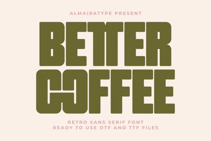 Better Coffee Font – Sans Serif creative asset