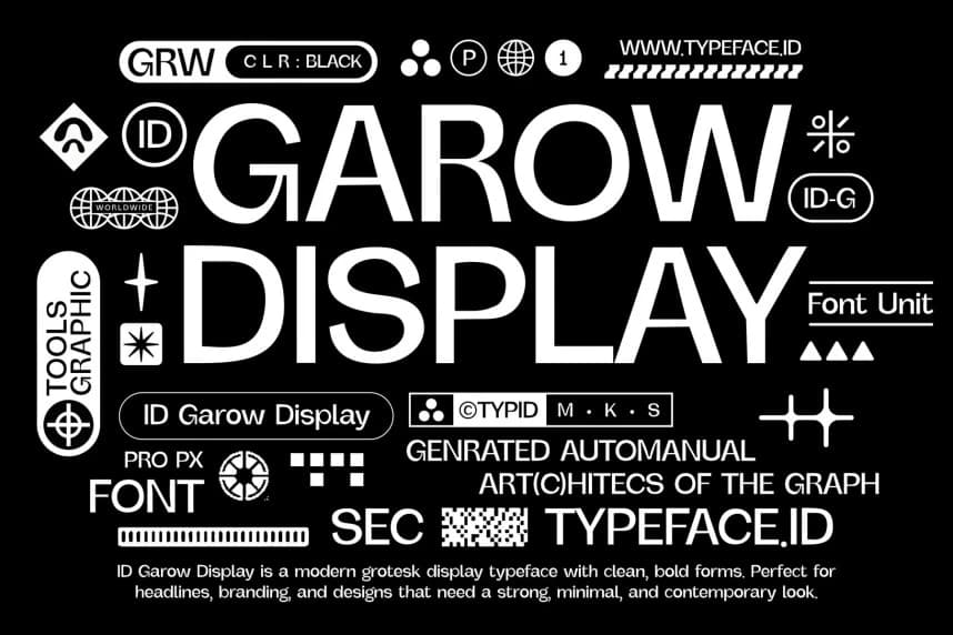 ID Garow Display Font – Görüntü creative asset