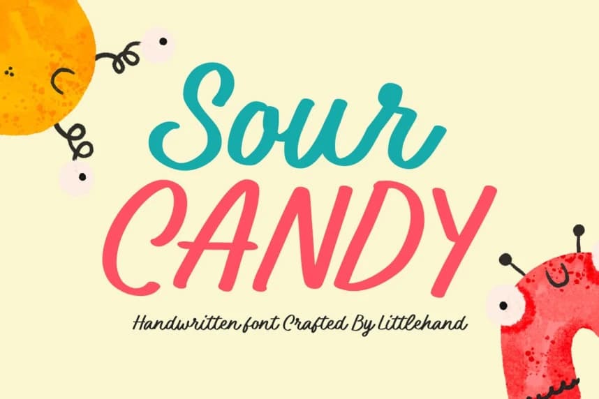 Sour Candy Handwriting Font