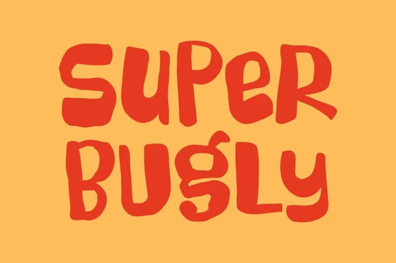 Super Bugly Font – Display creative asset