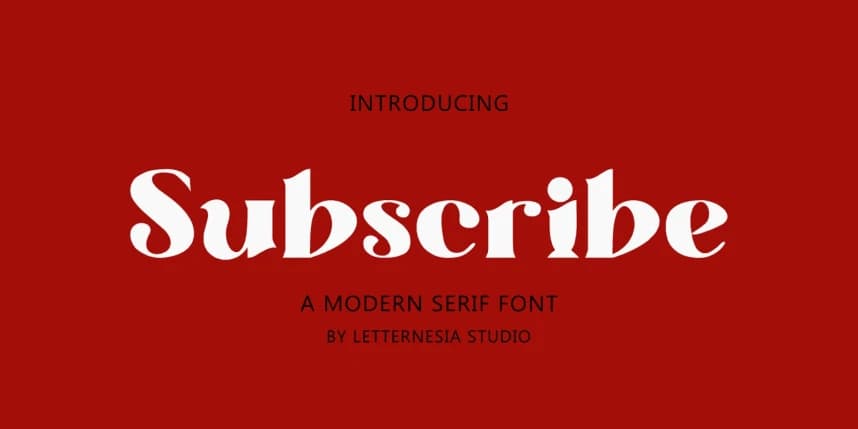 Serif Yazı Tipine Abone Ol – Görüntü creative asset
