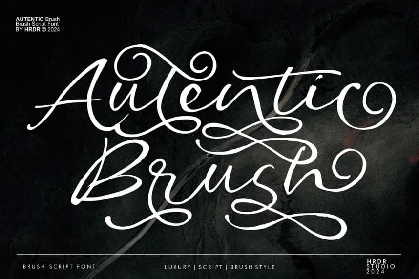 Autentic Brush Font – Script creative asset