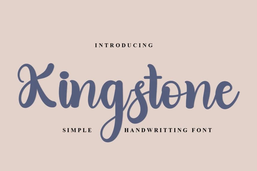 Kingstone – Natural Script Handwritten Font – Handwritten creative asset
