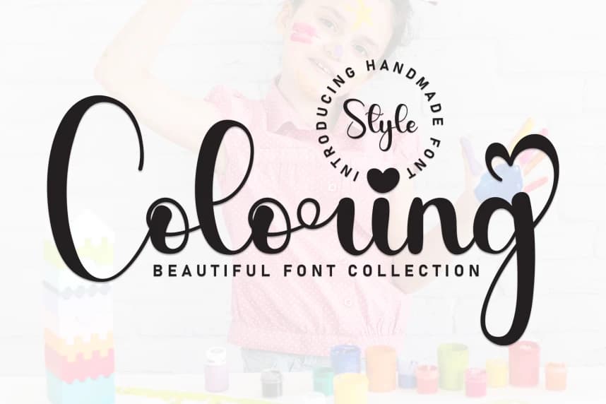 Coloring – Natural Script Handwritten Font