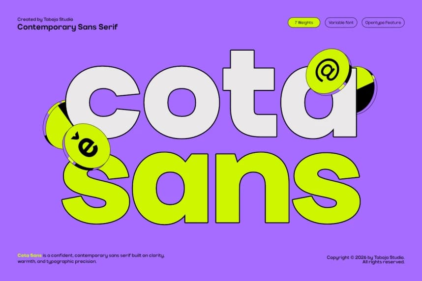 TBJ Cota Sans Font – Sans Serif creative asset