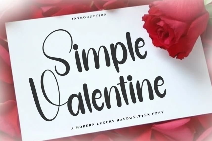 Simple Valentine – Stylish Handwritten Script Font – Handwritten creative asset