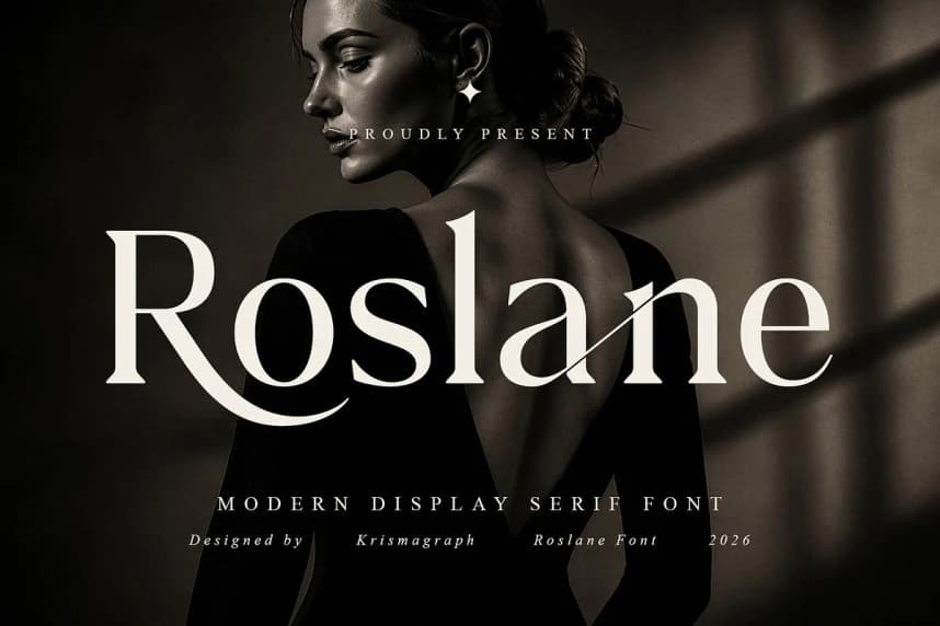 Roslane Font – Serif creative asset