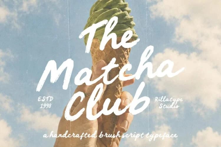 The Matcha Club Font – Script creative asset