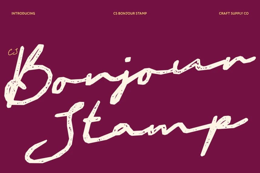 CS Bonjour Stamp Font