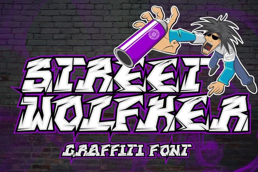Street Wolfker Graffiti Font – Görüntü creative asset