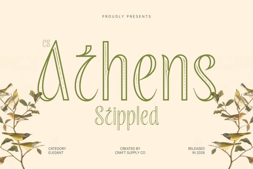 CS Athens Stippled Font
