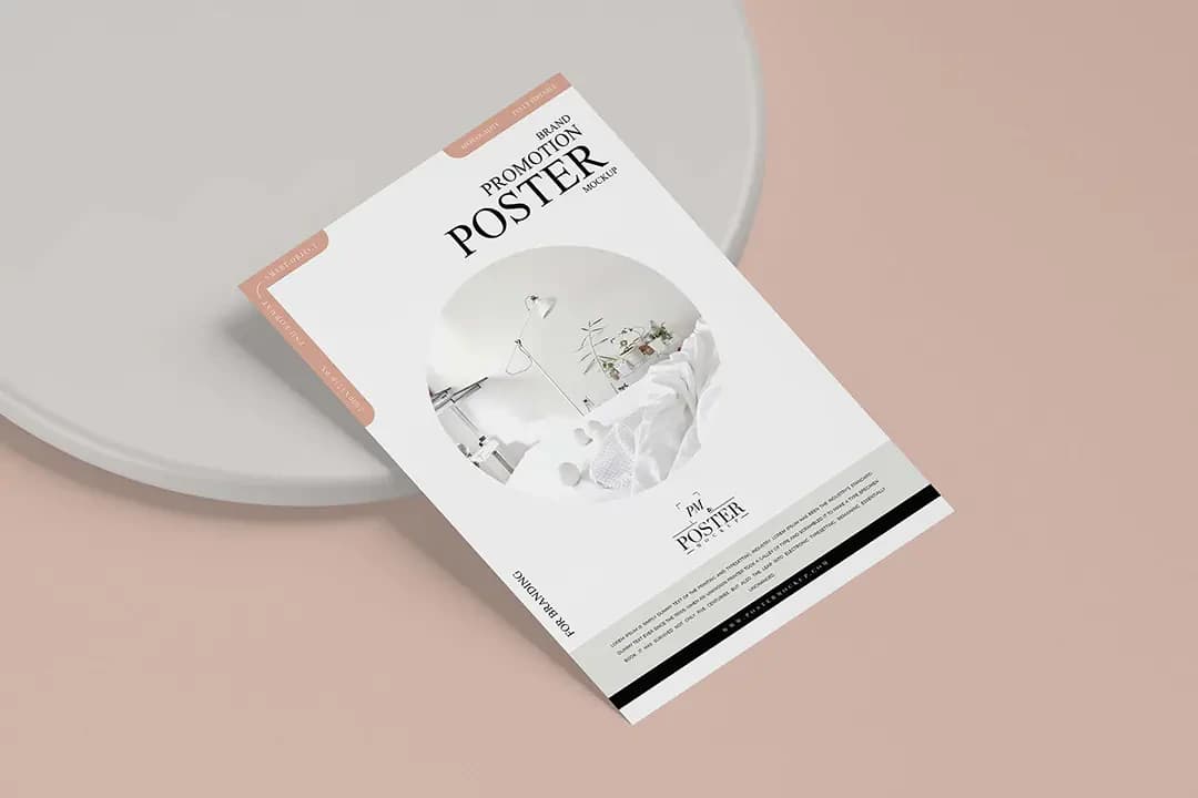 Marka Tanıtım Posteri Mockup Ücretsiz PSD – Mockuplar creative asset