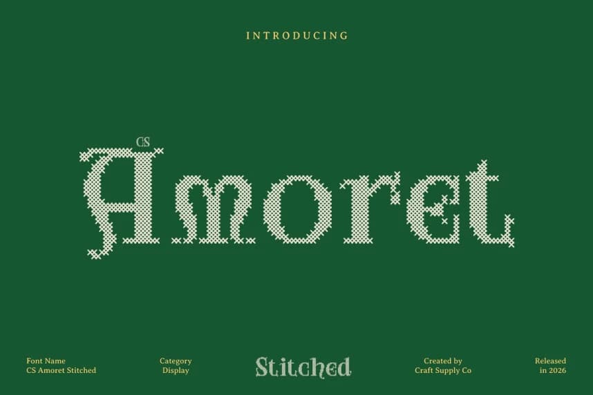CS Amoret Stitched Font – Görüntü creative asset
