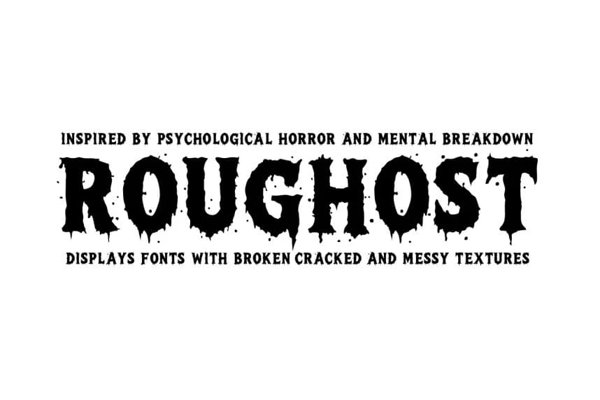 Roughost Font – Display creative asset