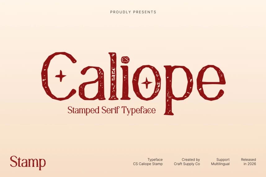 CS Caliope Damga Yazı Tipi – Görüntü creative asset