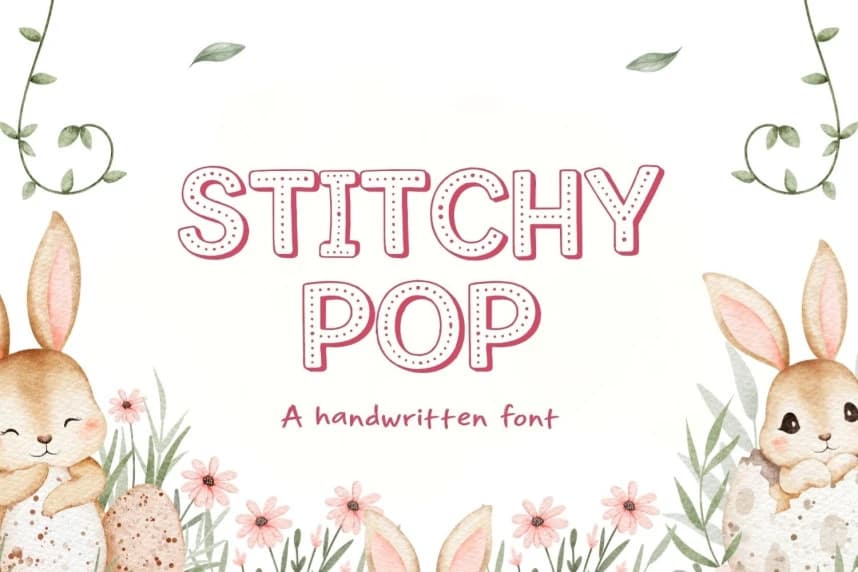 Stitchy Pop Font – Görüntü creative asset