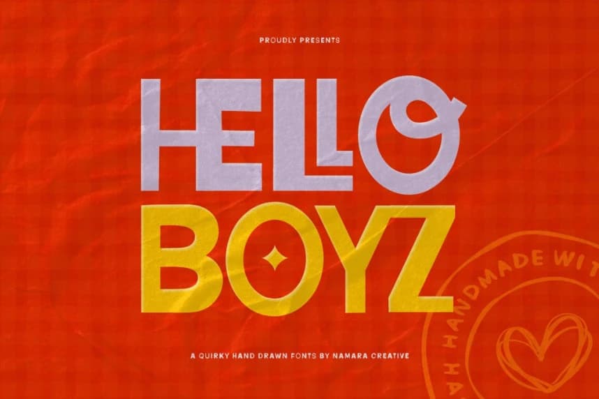 Hello Boyz Font – Display creative asset
