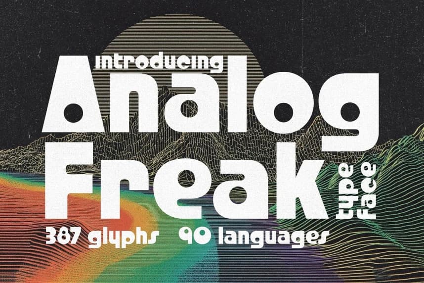 Analog Freak Font – Display creative asset